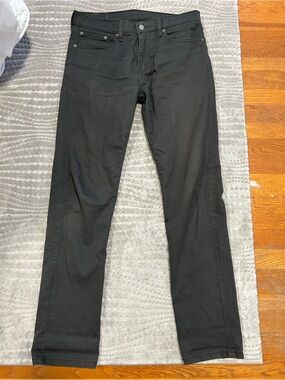 Levi Black Pants with Light Gray Inner Lining and Care Tags